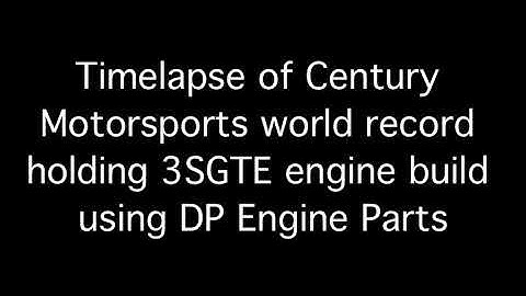 Engine build time lapse video of 1046whp Toyota 3S-GTE