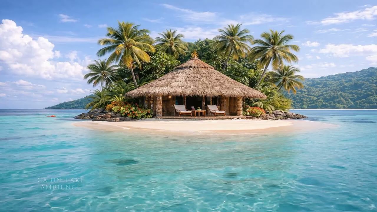 Tropical Island Waves 8H #30 | Ocean Sounds for Deep Sleep 4K | Lengau Lee