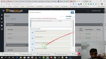 SEO (Search Engine Optimization) Quiz No.2 Batch No.4 Digiskills By Technical khawar