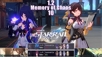 1.2 Memory of Chaos 10 | E0 Seele & E4 Sushang | 3 Stars | Honkai: Star Rail