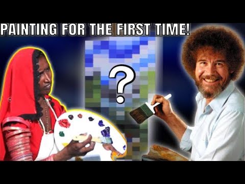 Tribal People Try Following A Bob Ross Painting Tutorial