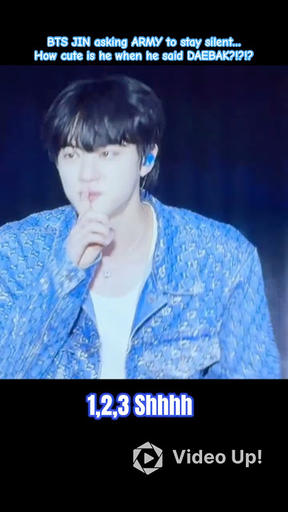 BTS Jin asking ARMY to shhh and saying DAEBAK! #jin #btsjin #bts #btsshorts #seokjin #kimseokjin