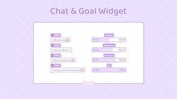 Cute purple bubbles - Chat and Goal Widget for Stream | Twitch/Facebook