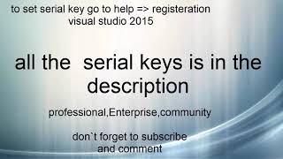 how to validate visual studio 2015 product key