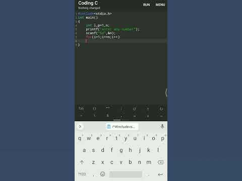 wap to print factorial of n natural numbers #c #cprogramming #code # ...