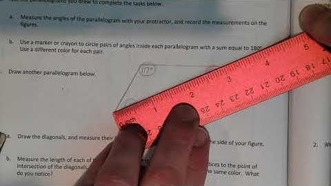 Lesson 5-17: Attributes of Parallelograms (Continued)