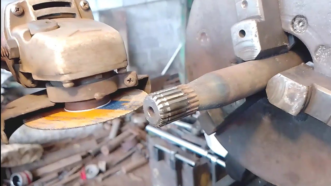 combination lathe technique, remaking gear with a lathe | gear shaft ...