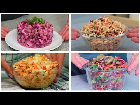 Видео: 5 Простых салатов на каждый день вкусно и быстро