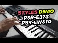 Yamaha PSR-E373 Styles Demo with One-Touch Setting