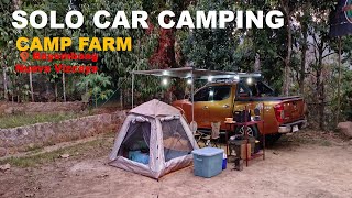SOLO CAR CAMPING | Ep# 12 | CAMP FARM | Cook grilled Pork