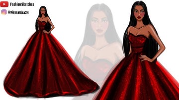 Fashion Illustration: how to draw a gown using autodesk sketchbook