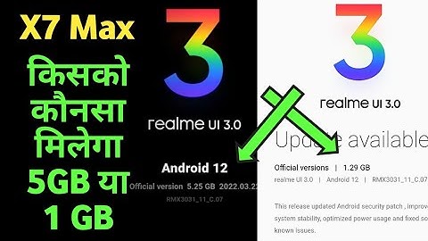 Realme X7 Max Android 12 Official Update, New Update C.07 Date #realmex7max #realmeui3