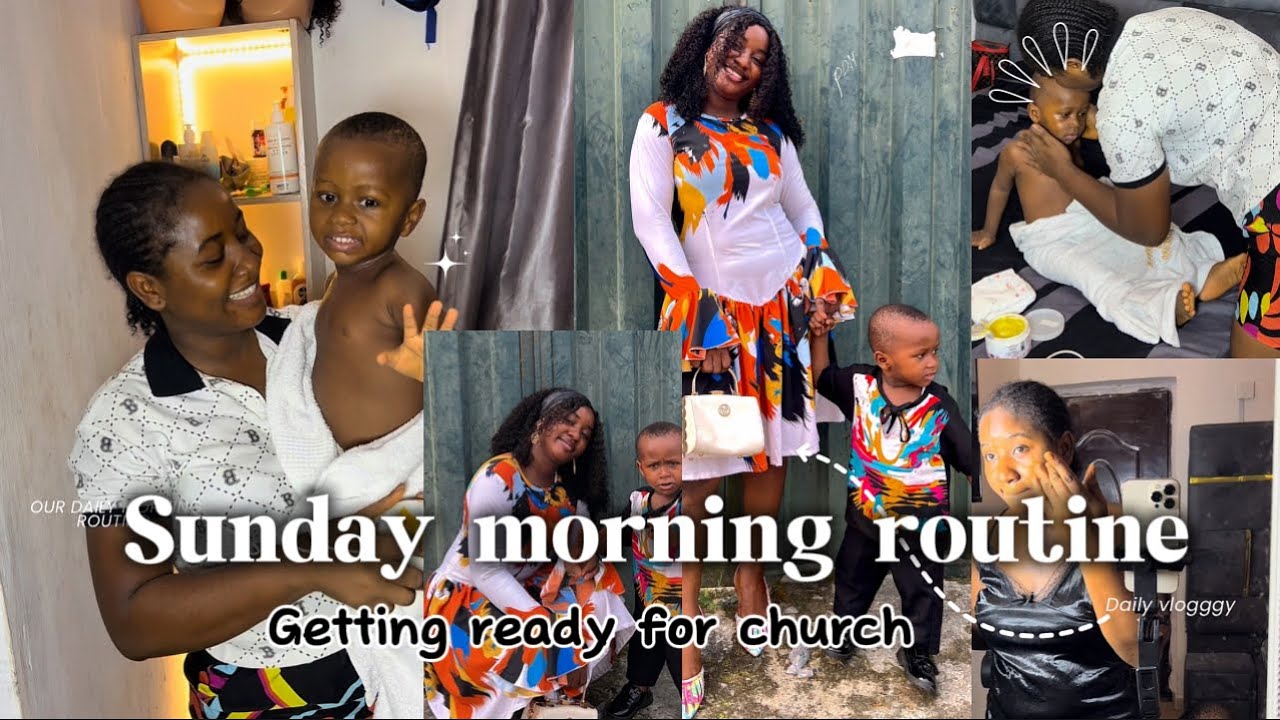 Our Sunday Morning Routine ⛅ Getting Ready for Church with My Kids