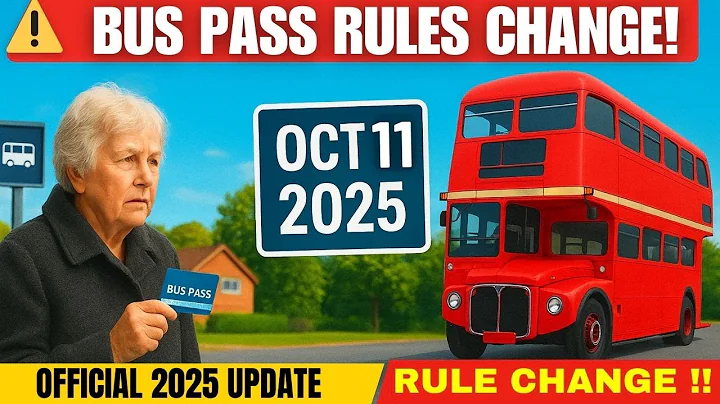 🚍 UK Bus Pass Rules Change from 11th October 2025 – Full Details Revealed!