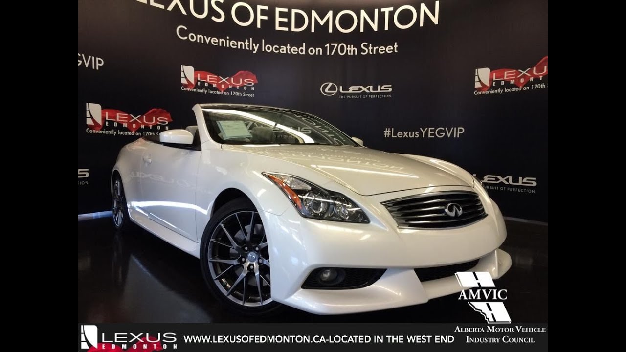 Used 2013 White Infiniti G37 Convertible Auto Ipl Rwd Stone Interior Review Wainwright Alberta