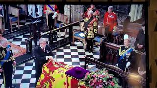 The Breaking of The Lord Chamberlain's Wand Signifying The End of His Service to Queen Elizabeth II
