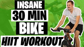 HIIT Workout  Insane 30 Minute Bike Workout