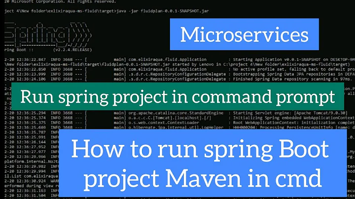 How to run spring boot project using cmd maven