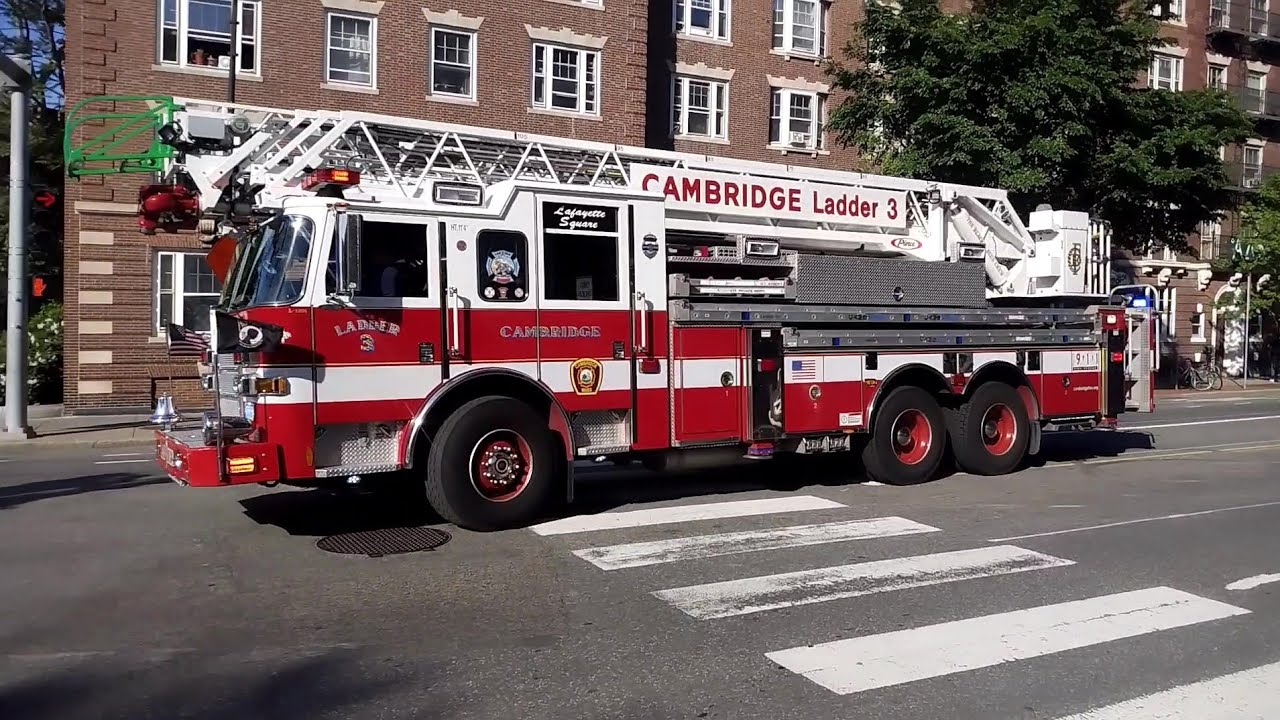Cambridge, MA Engine 6 and Ladder 3 responding to a Medical Aid 5/24/22