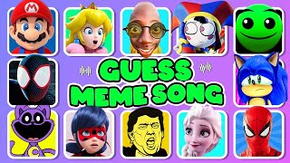 GUESS MEME & WHO'S DANCING ?| Bling Bang Bang Born,TengeTenge, Mario, Elsa, Fire in The hole, Sonic screenshot 2