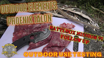 BattlBox Mission 91 Follow Up - Outdoor Elements Phoenix Talon Skinning Knife Outdoor Test