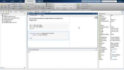 voltage Divider - Live Script