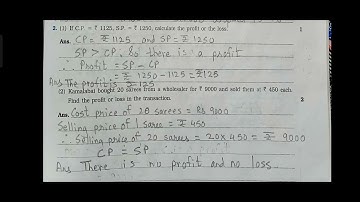 Open Book Test / Maths Workbook/ Class 6