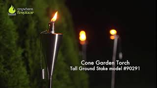 Anywhere Fireplace Stainless Steel Cone Shape Garden Torch 90291