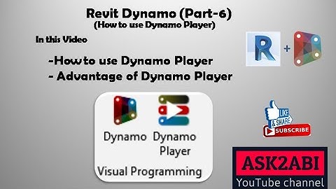 Revit Dynamo Tamil part -6 | how to use Revit Dynamo player| Advantage of Dynamo player | ‎@ask2abi 