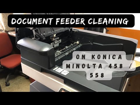 HOW TO CLEAN AND RESOLVE PAPER JAMMING ON DOCUMENT FEEDER ADF ON KONICA MINOLTA BIZHUB 458 / 558