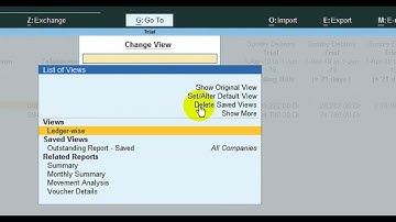 Customized or saved reports in tally prime no need TDL (create / delete)