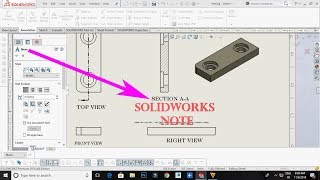 SolidWorks Drawing Annotation Notes Tutorial-1 --Tamil