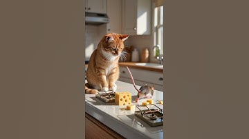 Shocking! 😱😱The cat sets a trap and waits in silence ！😱😱 #shorts #cat #trap #mouse #FunnyCat #cute