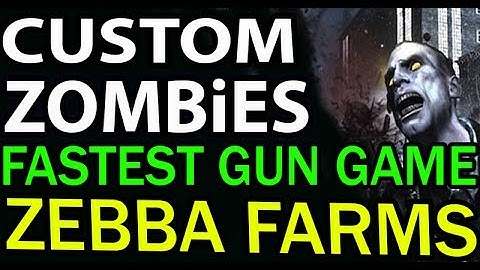 FASTEST GUN GAME EVER!! "Custom Zombies" Zebba Farms - 32 Guns In 5:18 No PERKS