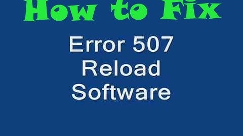 How  fix error 507 on blackberry bold 9900