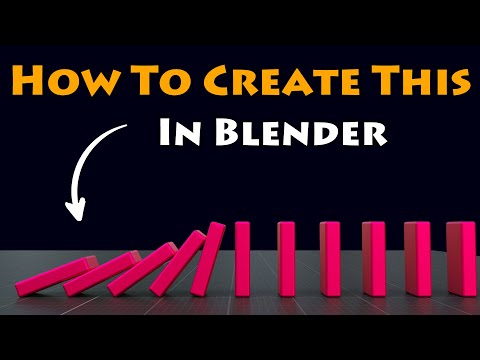 How To Create Dominoes In Blender | Easy Tutorial On Rigid Body Physics x Distribute On Curve Add-On