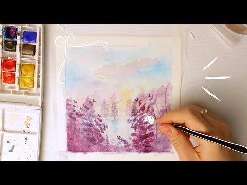 Vídeo: Como Pintar Uma Paisagem Em Aquarela