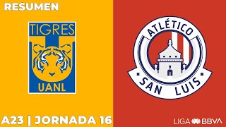 Resumen y Goles | Tigres vs San Luis | Liga BBVA MX | Apertura 2023 - Jornada 16
