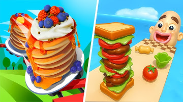 Sandwich Runner Vs Pancake Run - All Level Gameplay Android,iOS - NEW UPDATE JP512