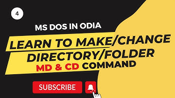 ଓଡ଼ିଆ ରେ ଶିଖନ୍ତୁ Ms Dos : How To Make Directory / Change Directory | Disk Operating System In Odia