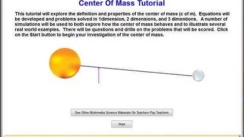 Physics - Center of Mass Tutorial and Simulation Sofware