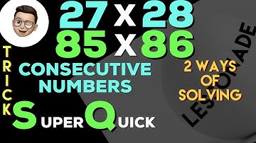 Math tricks - Easy Shortcut trick to find the product of two consecutive numbers | Lessonade