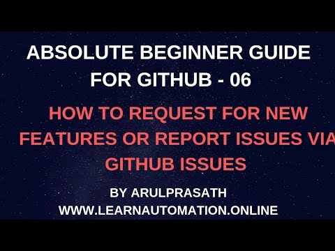 GitHub tutorials | 06 | Issues | How to submit an issue on GitHub - YouTube