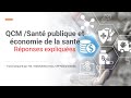 Qcm sant publique et conomie de la santrponses expliques