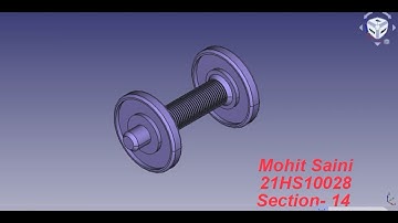 DIY ASSIGNMENT 1 ||| Exercise Dumbell ||| 21HS10028 Mohit Saini ||| Free Cad and Cura Software |||