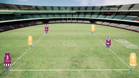 AFL Drills & Skills - 6 Point Kicking Traffic   HD 1080p