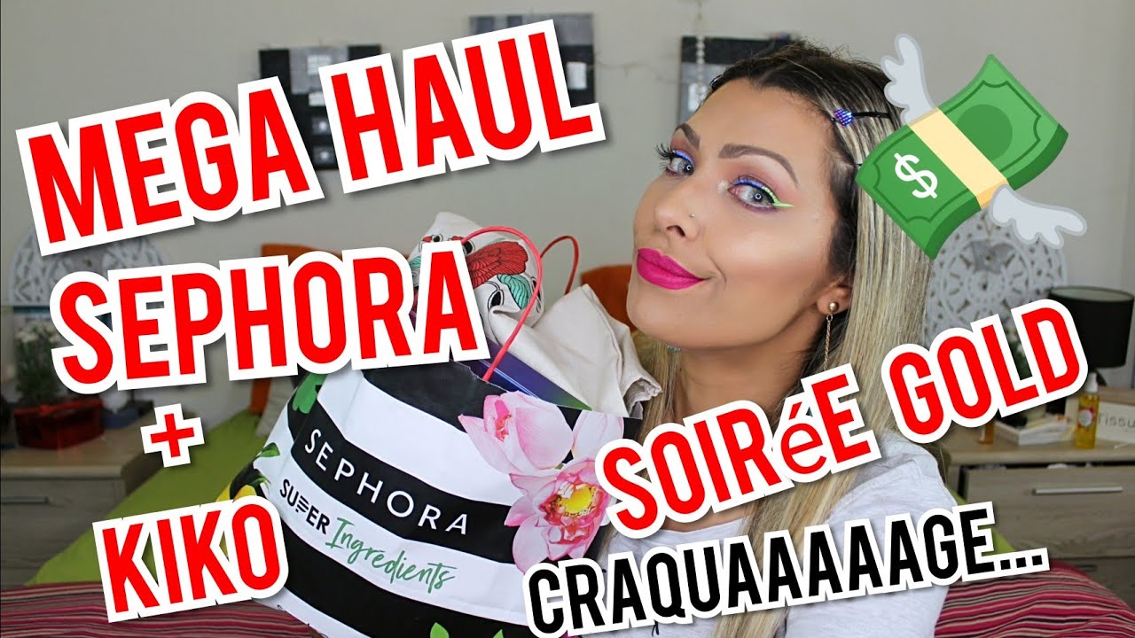 MEGA HAUL SEPHORA spécial soirée Gold+KIKO/Craquage total de slip 😱