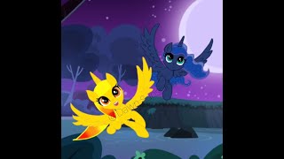 Flying with Stars ⭐ {With Princess Luna} (Speedpaint) By Dawn Sunshine