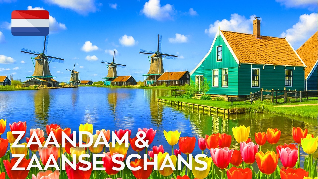 Zandaam & Zaanse Schans 🇳🇱 | Exploring the Dutch countryside | Walking Tour, Windmills, canals