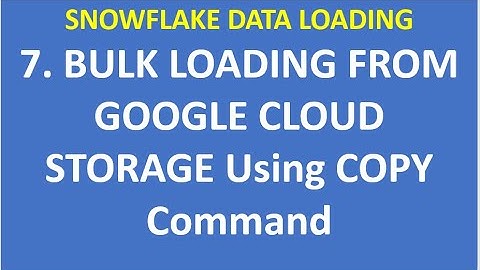 7. BULK LOADING FROM GOOGLE CLOUD STORAGE Using COPY Command| Snowflake| VCKLY Tech| GCP| DataCloud